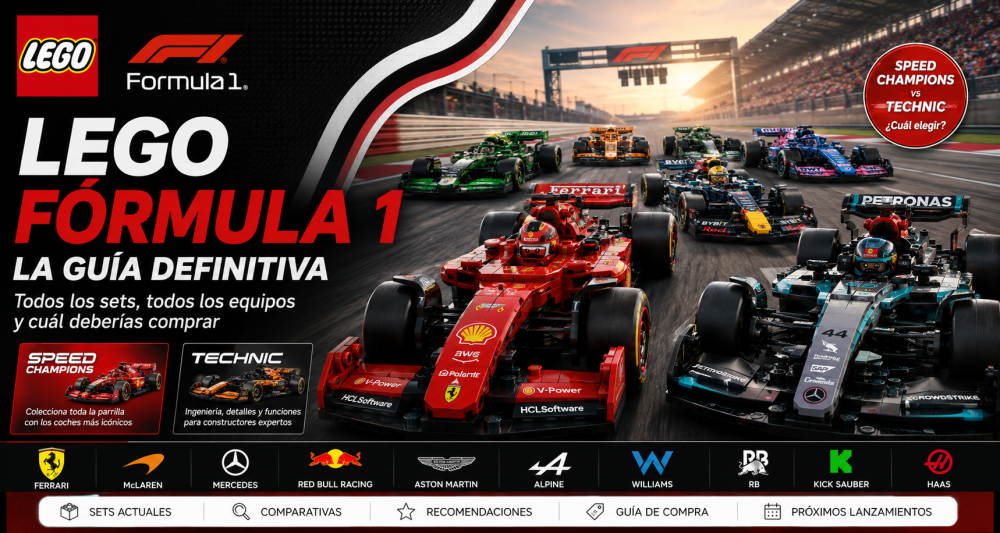 Guía LEGO Fórmula 1: todos los sets, equipos, escalas y cómo elegir el mejor (2026)