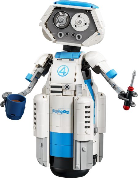 Vista frontal del LEGO Marvel 76339 H.E.R.B.I.E.